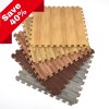 Interlocking Wood Grain Look Floor Tiles Foam Mat  reversible 6 colors.