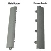 DunkStar BaseCourt Outdoor Corner Edge Borders Gray 5/8 In x 2 Inches Wide female and male borders