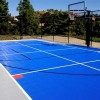 DunkStar BaseCourt Outdoor Tile with Lines 30x60 Ft. bright blue and gray backyard court