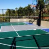 DunkStar BaseCourt Outdoor Tile with Lines 30x60 Ft. multicourt evergreen, gray and bright blue