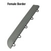 DunkStar BaseCourt Outdoor Corner Borders Gray 5/8 In x 2 Inches Wide female corner border