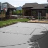 DunkStar BaseCourt Outdoor Tile with Lines 30x60 Ft. basketball and shuffleboard court in gray