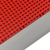 Red tile attached to DunkStar BaseCourt Outdoor Corner Edge Borders Gray 5/8 In x 2 Inches Wide