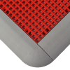 DunkStar BaseCourt Outdoor Corner Edge Borders Gray 5/8 In x 2 Inches Wide red tile with gray borders
