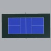 DunkStar Pickleball Outdoor Court Tile with Lines 30x60 Ft. bright blue and evergeen court with lines