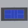 DunkStar Pickleball Outdoor Court Tile with Lines 30x60 Ft. bright blue and graphite court