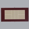 DunkStar Pickleball Outdoor Court Tile with Lines 30x60 Ft. burgundy and beige court with lines