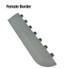 DunkStar Pickleball Outdoor Court Corner Edge Borders Gray 5/8 Inch x 3 Inches Wide male border corner ramp