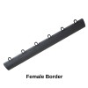 Female edge in Graphite SnapLock Dance Floor Border Edges Corners 1/2 Inch x 2x18 Inches