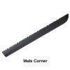 Male Corner Edge in Graphite of SnapLock Dance Floor Border Edges Corners 1/2 Inch x 2x18 Inches