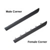 SnapLock Dance Floor Border Edges Corners 1/2 Inch x 2x18 Inches Graphite Corner Male and Female edges