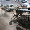 Large tent event in Smoked Oak of SnapLock Dance Floor XL Premium Tiles 1/2 Inch x 18x18 Inches