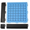 blue staylock perforated tile with corner and border ramps disassembled