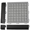 gray staylock perforated tile with corner and border ramps disassembled