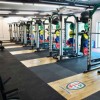Sterling Athletic Rubber gym Tile 1.25 Inch Black installed in commercial gym