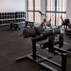 Sterling Athletic Rubber gym Tile 1.25 Inch Black installed in commercial gym