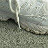 Greatmats Gym Turf Value 3/4 Inch x 15 Ft. Wide 5 mm Foam - Gray shoes on turf