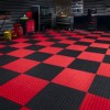 TechFloor Standard with Raised Squares Floor Tile Shown in a Checker Board Pattern