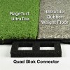 RageTurf UltraTile Connected to UltraTile Premium Rubber Tile with Quad Blok