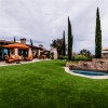 Patio with fountain ZeroLawn Platinum Artificial Grass Turf 1-1/2 Inch x 15 Ft. Wide per SF