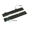 Entrance Tile Corner Border Black 2.5 Inch bottom male and female labeled