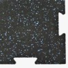 Rubber Tile Interlocking 10% Color CrossTrain 3/8 Inch x 2x2 Ft. Pacific corner.