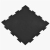 Rubber Tile Gym Flooring Interlocking 2x2 Ft 8 mm Black Pacific