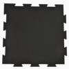 Gym Floor Tiles - Rubber Interlocking 2x2 Ft 1/4 Inch Black Pacific Full