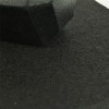 Straight Edge Rubber Floor Tiles Black 3/8 Inch x 2x2 Ft. Pacific close up with dumbbell