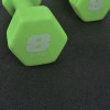 Rubber Gym Floor Tiles Interlocking 2x2 Ft 1/4 Inch Black Pacific with green dumbbell