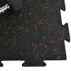 Rubber Tile Interlocking 2x2 Ft 8 mm 10% Color Stocked Pacific red edge closeup with dumbbell