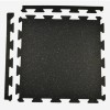 Rubber Tile Interlocks with Borders 1/4 Inch 25x25 inches with borders