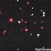 Red/Chrome close-up Rubber Tile Interlocks with Borders 10% Color CrossTrain 1/4 In 