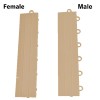 VersaCourt Pro Wood Grain Court Tile Edge Reducer 1/2 Inch x 2.75x12 Inches Pack of 10 in sand labeled
