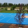 VersaCourt Outdoor Game Court Tile 3/4 Inch x 10x10 Inches light blue and sand basketball court