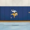 Safety Wall Pad 2x8 Ft x 2 inch WB Z-Clip ASTM blue viking logo