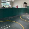 Wrestling Center with Green Safety Wall Pad 2x7 Ft x 2 Inch WB Z-Clip ASTM