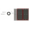 Outdoor Field Wall Padding for Chain Link Fences 3 ft x 4 ft backer plate diagram