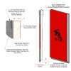Outdoor Field Wall Padding with Grommets 5 ft x 4 ft grommets diagram