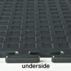 Smooth Top PVC Interlocking Black Tile bottom