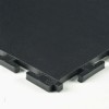 Smooth Top PVC Interlocking Black Ever Tile Close Corner