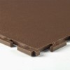 Smooth Top PVC Interlocking Color Ever Tile Brown Close corner