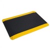 Wearwell Diamond-Plate SpongeCote 2x75 Ft. Black w/Yellow Borders full mat
