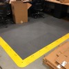 Work area with Wearwell ErgoDeck Diamond Plate General Purpose Tile 7/8 Inch x 18x18 Inches Case of 10 and Smooth Top tile