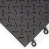 Wearwell ErgoDeck MAX Diamond Tile 7/8 Inch x 18x18 Inches Case of 10 Black corner of tile