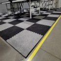 carpet tiles in game room with table tennis
