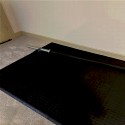 staylock bump top home gym tiles installed over tan carpet