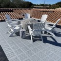 rooftop patio using staylock perforated outdoor floor tiles