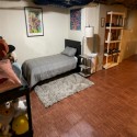 tile flooring in basement bedroom