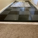borders on tiles in hallway
